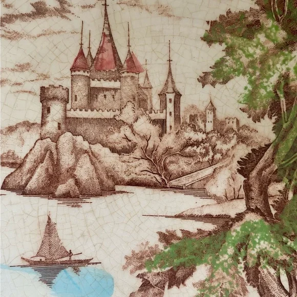 Vintage Royal Sealy Japan "Chateau Paulson" Ironstone Castle Large Bowl - Picture 3 of 5